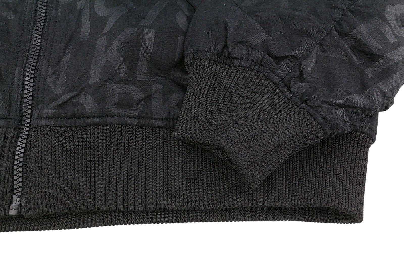 CALVIN KLEIN Men Jacket M Black Logo Print Insulated Loose Fit Bomber RRP€149