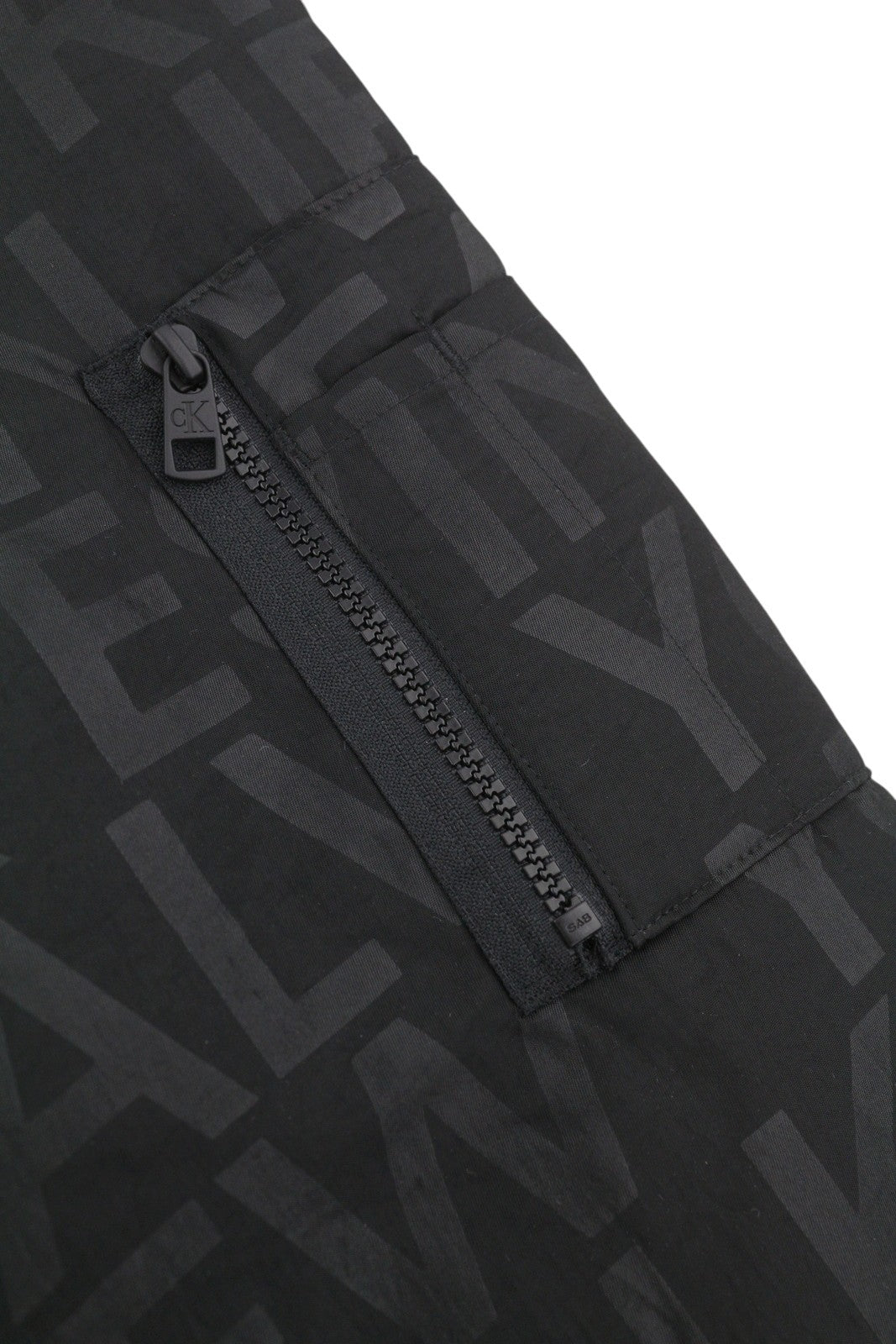 CALVIN KLEIN Men Jacket M Black Logo Print Insulated Loose Fit Bomber RRP€149