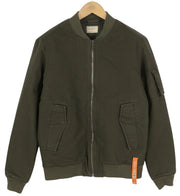 NUDIE JEANS Men Jacket M Grey Full Zip Patch Pockets Lined Lightweight Bomber