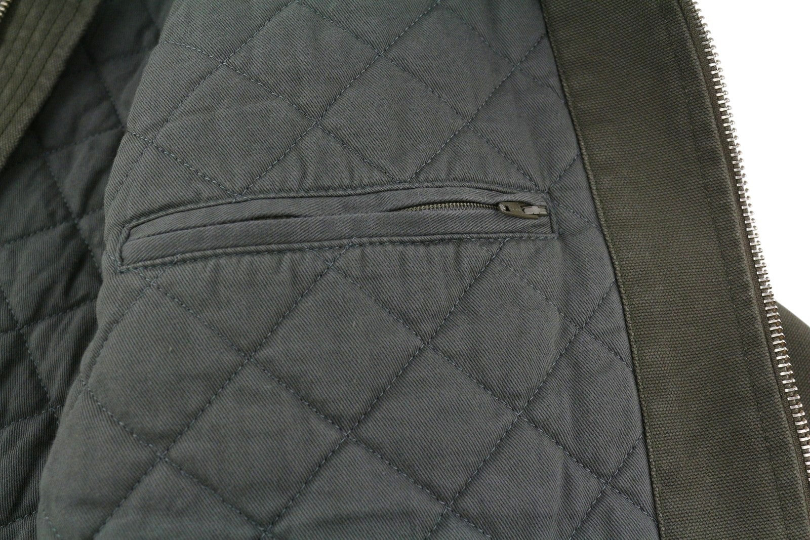 NUDIE JEANS Men Jacket M Grey Full Zip Patch Pockets Lined Lightweight Bomber