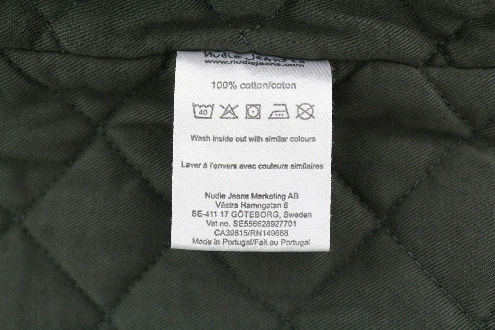 NUDIE JEANS Men Jacket M Grey Full Zip Patch Pockets Lined Lightweight Bomber