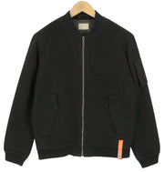 NUDIE JEANS Men Jacket M Black Full Zip Patch Pockets Lined Lightweight Bomber