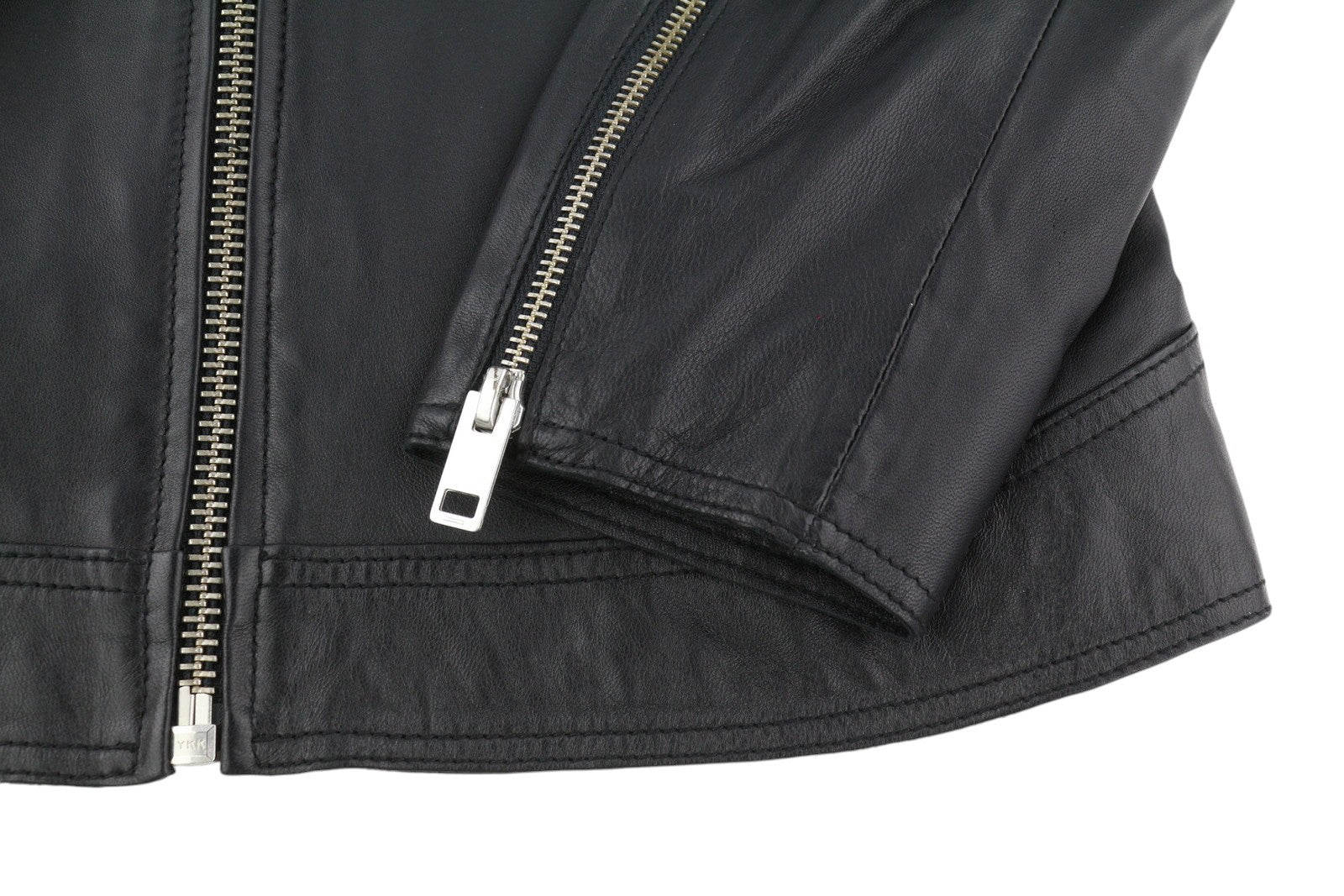 DIESEL R-Lory Women Jacket M Black Lambskin Leather Zip Lightweight RRP€550