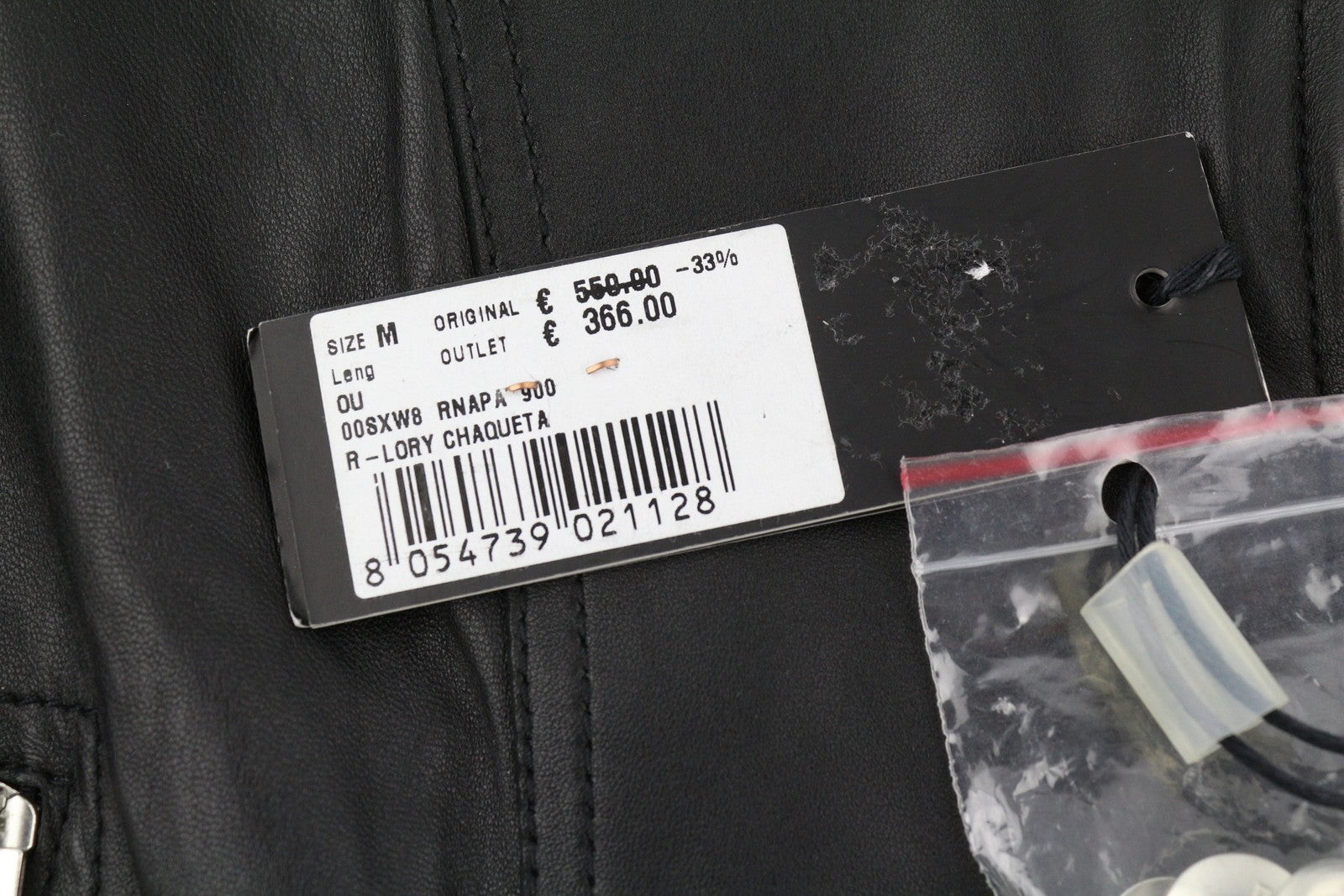 DIESEL R-Lory Women Jacket M Black Lambskin Leather Zip Lightweight RRP€550