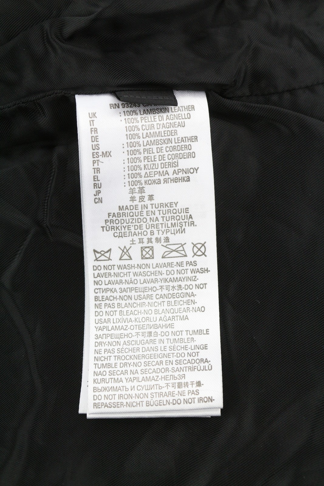 DIESEL R-Lory Women Jacket M Black Lambskin Leather Zip Lightweight RRP€550