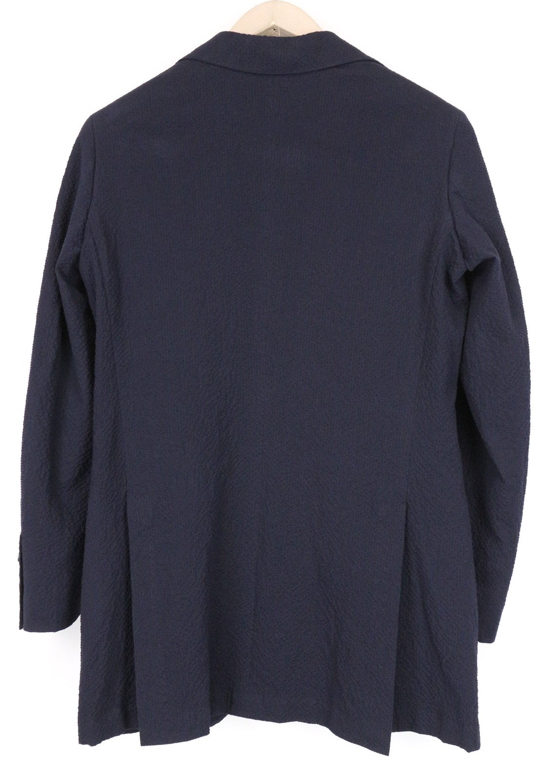 SUITSUPPLY La Spalla vyriškas švarkas UK32R tamsiai mėlynas, tamprus medvilninis švarkas su gofruotu paviršiumi 