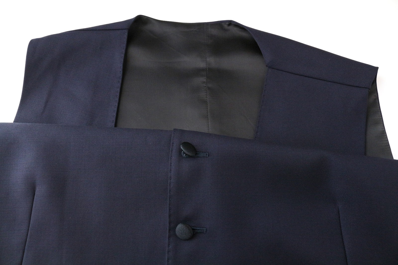 SUITSUPPLY Ferrara Men's Suit UK42S Wool Navy Blue 2-Piece Suit with Waistcoat