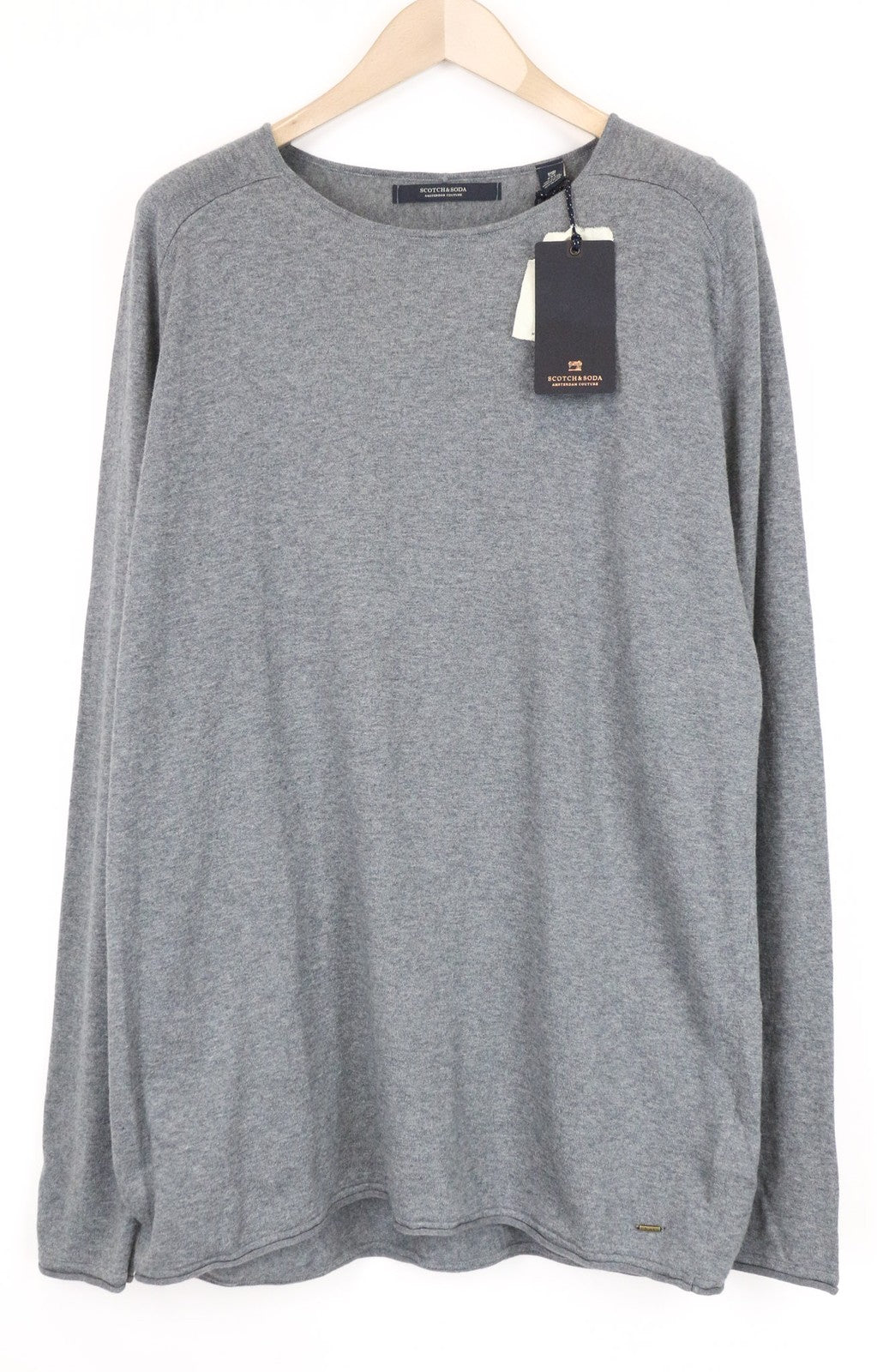 SCOTCH & SODA Ams Couture Men's Sweatshirt 2XL Grey Long Sleeve Cotton Cashmere