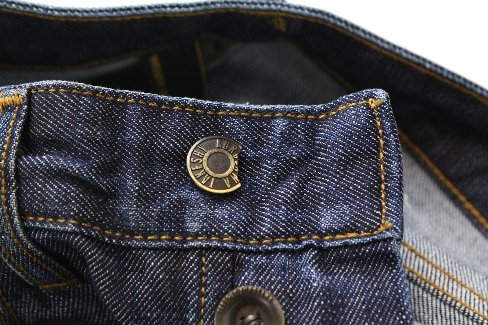 TAKESHY KUROSAWA vyriški džinsai W30 Slim Cut tamsiai mėlyni, grynos medvilnės, klasikinio dizaino, skalbti 