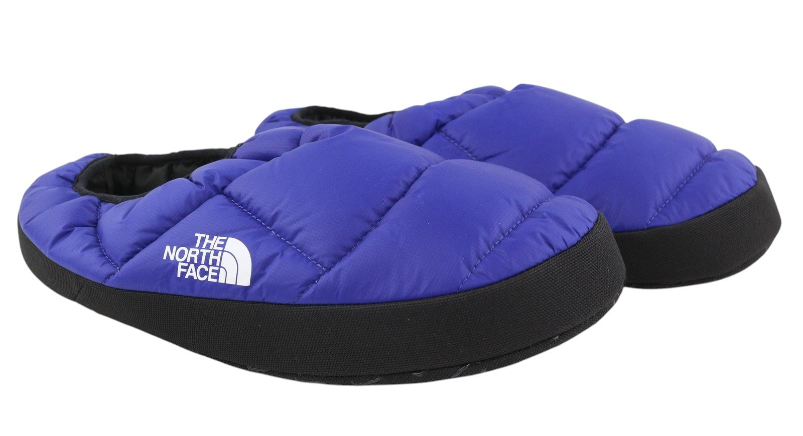 THE NORTH FACE NSE Tent Mule Men Flats EU47/48 Blue Black Quilted Slipers Logo
