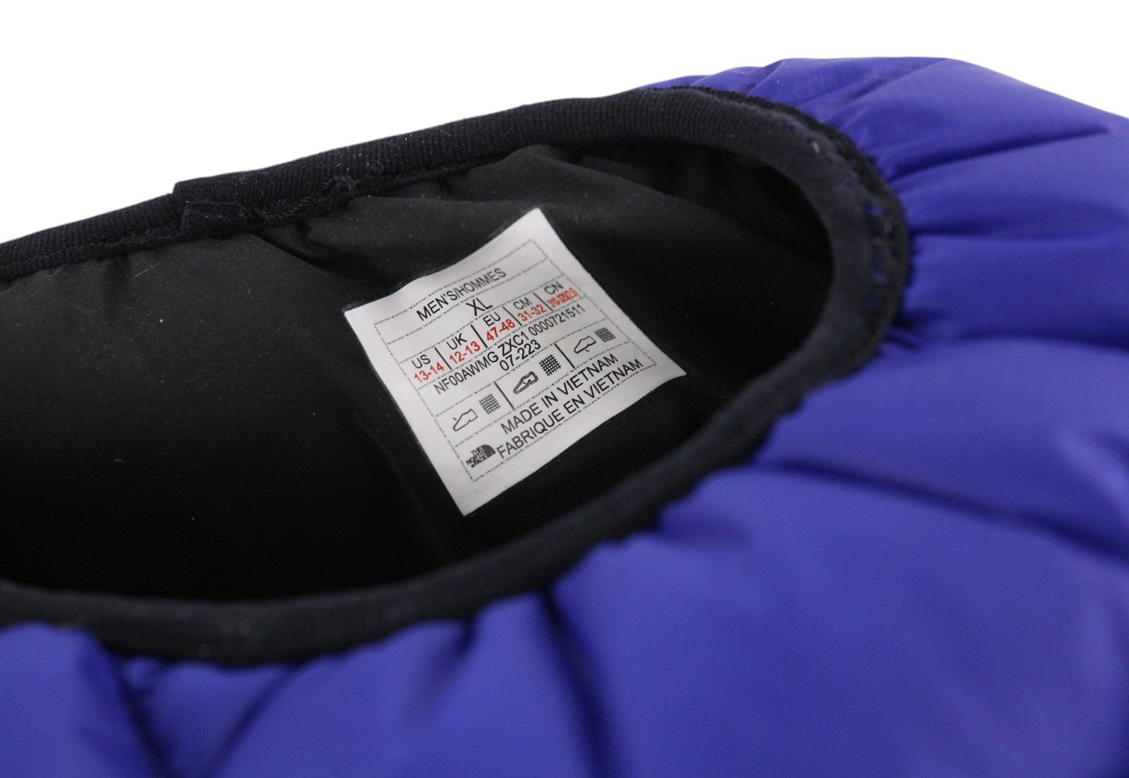 THE NORTH FACE NSE Tent Mule Men Flats EU47/48 Blue Black Quilted Slipers Logo