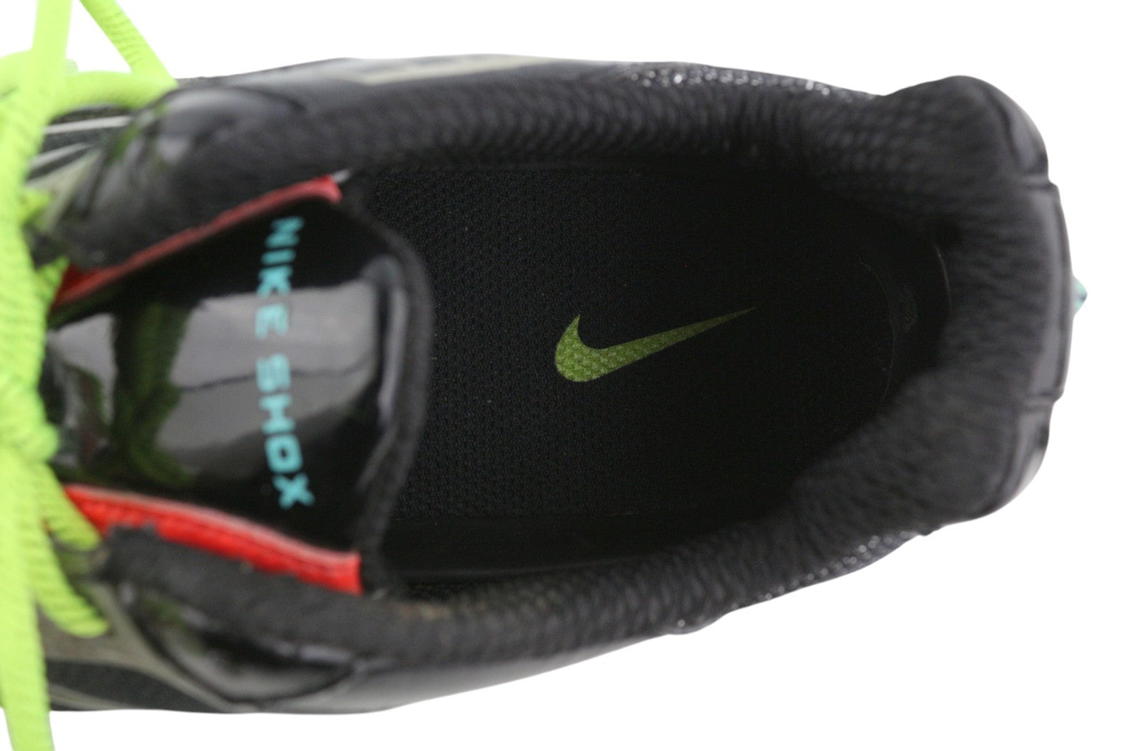 NIKE Shox Men Sneakers EU42.5 Black Low Top Lace Up Almond Toe Sports Trainers