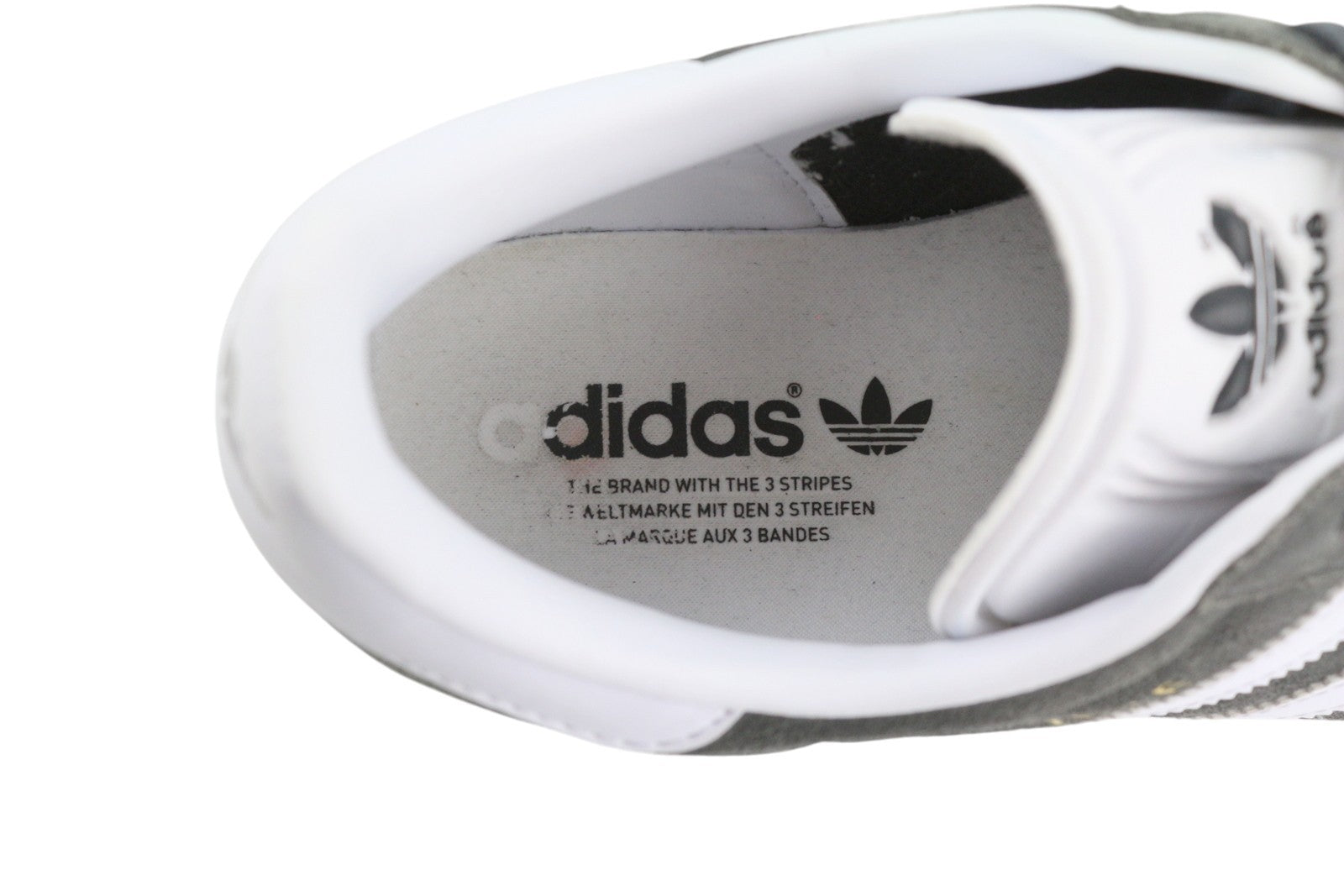 ADIDAS Gazelle Men Sneakers EU43.5 Grey Suede Leather Low Top Lace Up Trainers