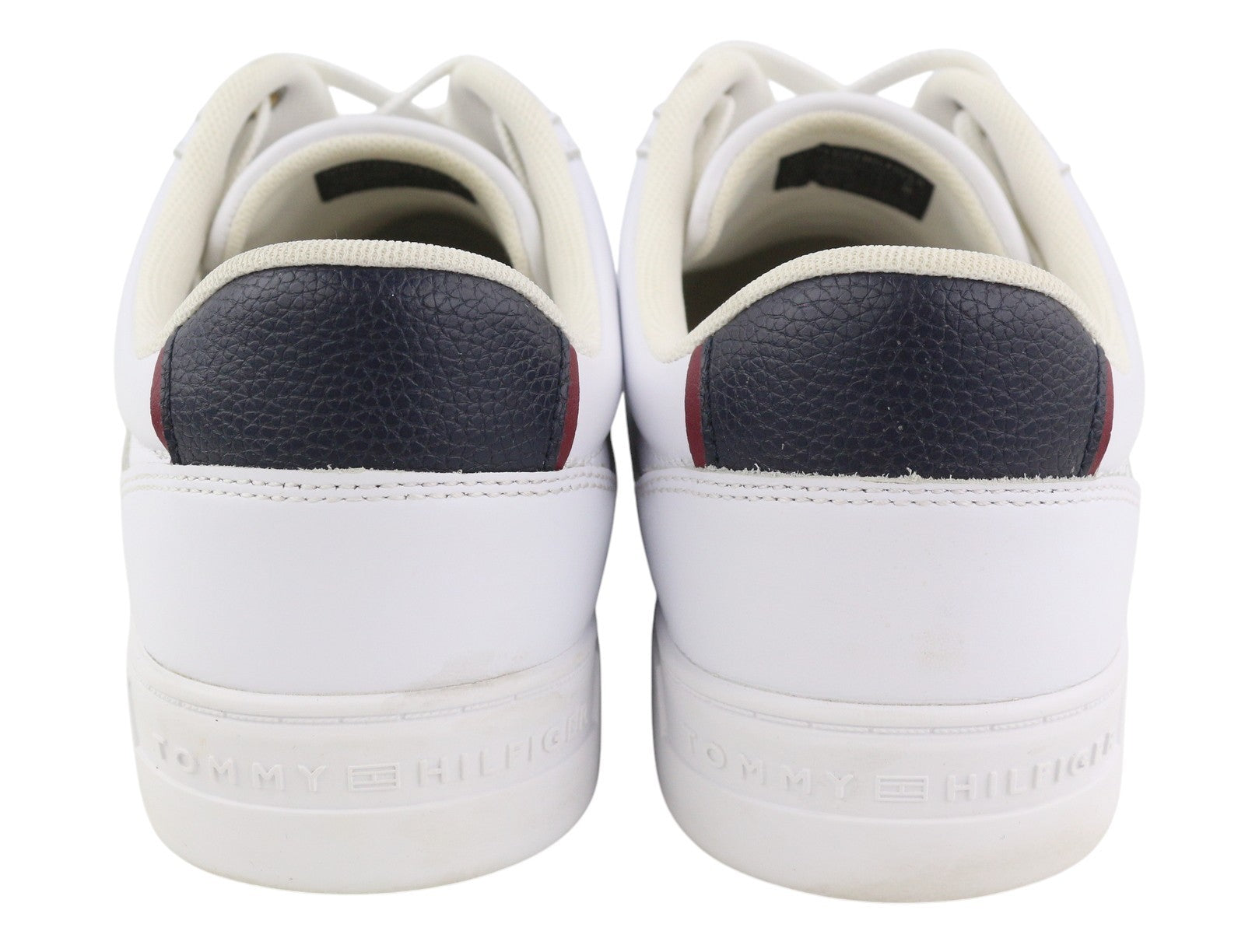 TOMMY HILFIGER Essential Court Men Sneakers EU42 White Leather Low Top RRP€119