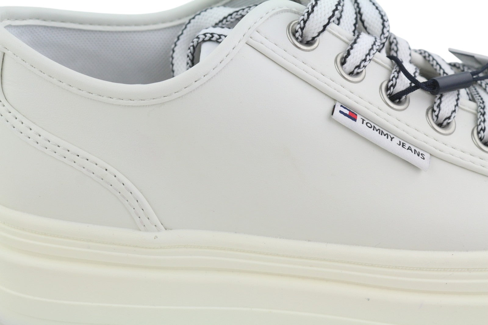 TOMMY HILFIGER Foxing Vulc LC Leather Women Sneakers EU39 Platform Sole RRP€119