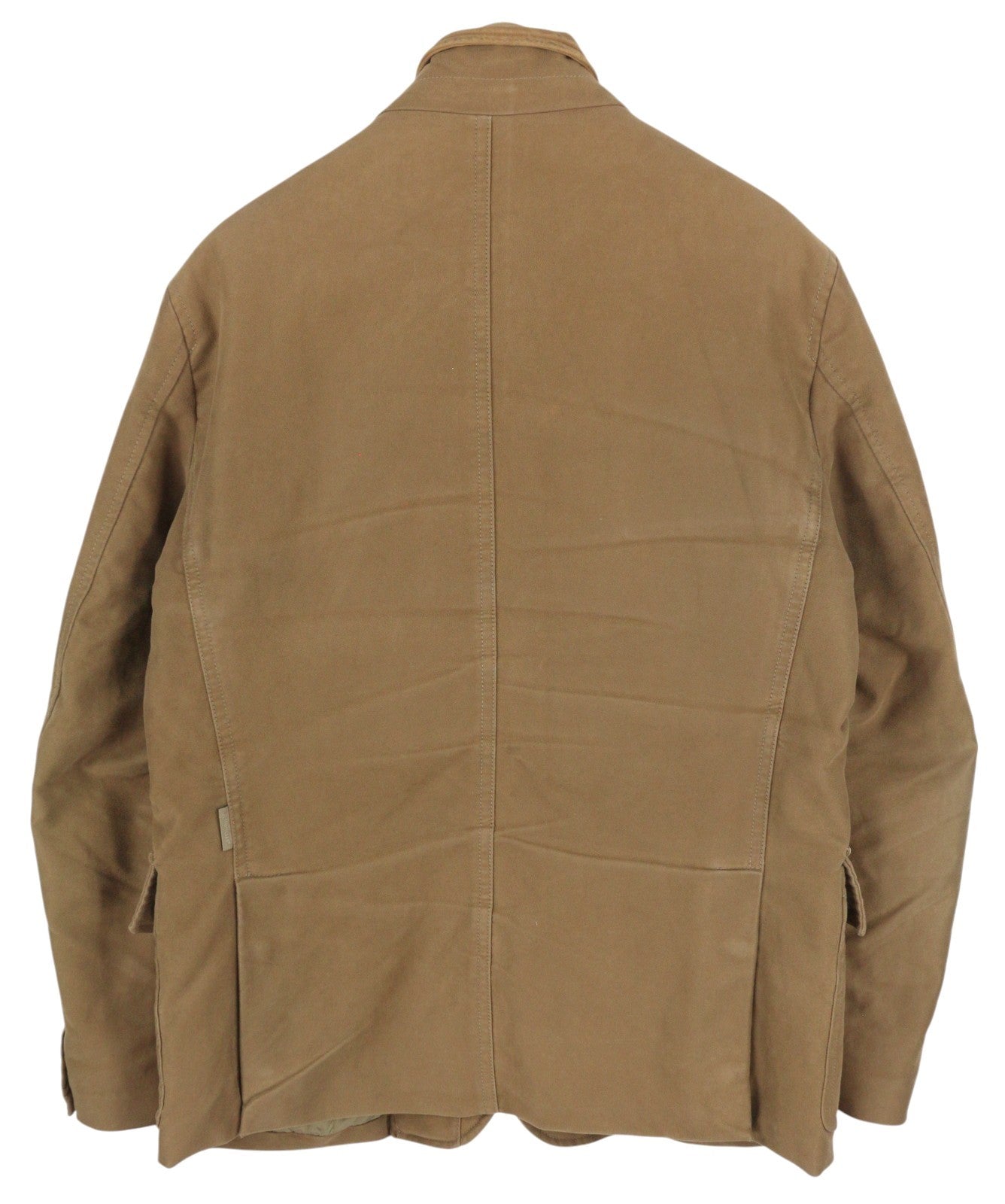 MONCLER Men Jacket XL Vintage Brown Full Zip Buttoned Down Filled High Neck