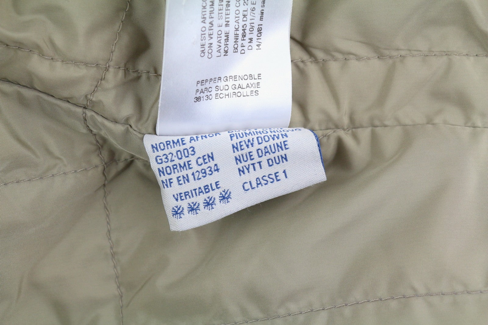 MONCLER Men Jacket XL Vintage Brown Full Zip Buttoned Down Filled High Neck