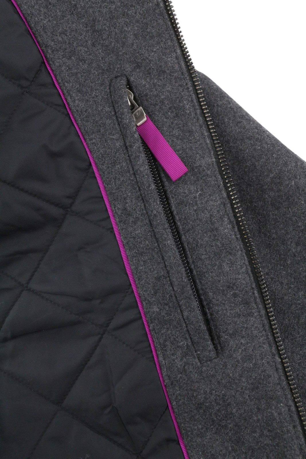 PEAK PERFORMANCE Duffle Women Coat M Melange Grey Wool Blend Toggles Hooded