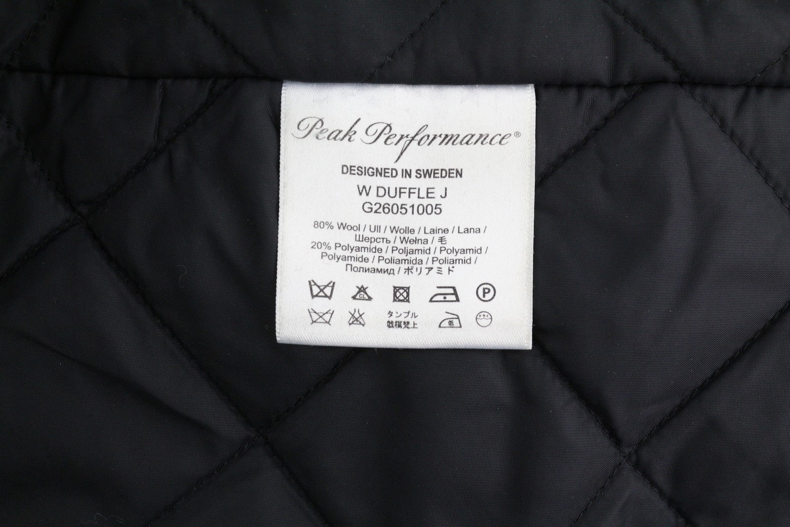 PEAK PERFORMANCE Duffle Women Coat M Melange Grey Wool Blend Toggles Hooded