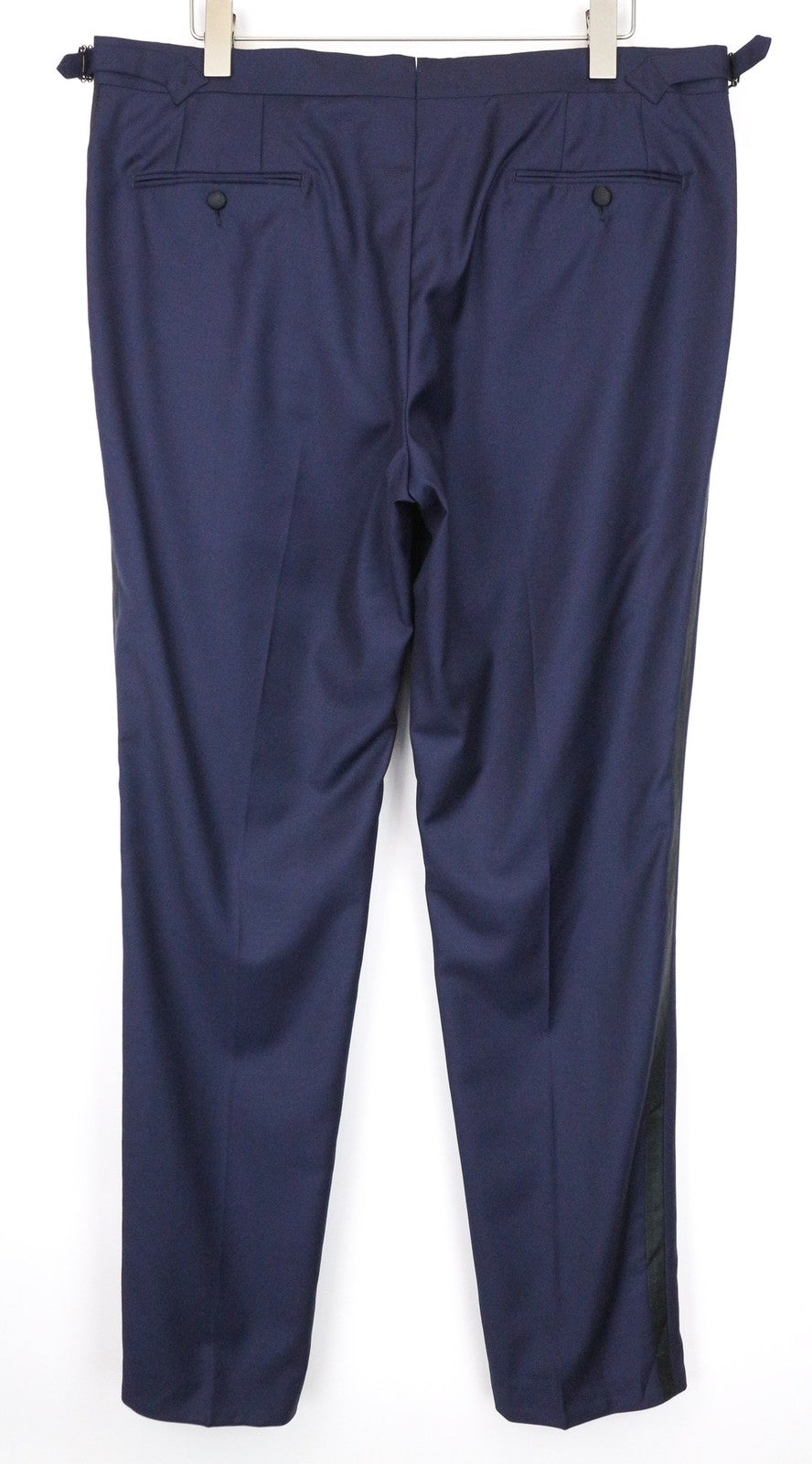 SUITSUPPLY Brescia Tux Men's Pants UK46R Blue Slim Wool Melange Flat-Front Dress