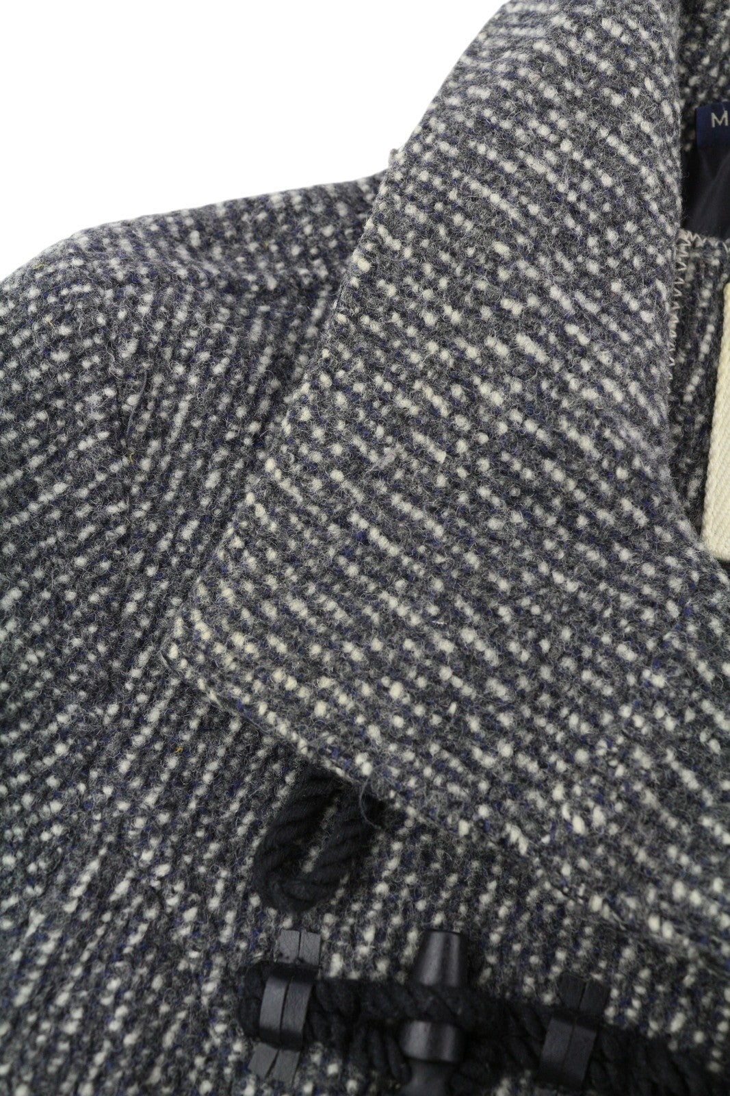 GAASTRA Women Coat M Melange Gery Toggles Wool Blend High Neck Logo Mid-Length