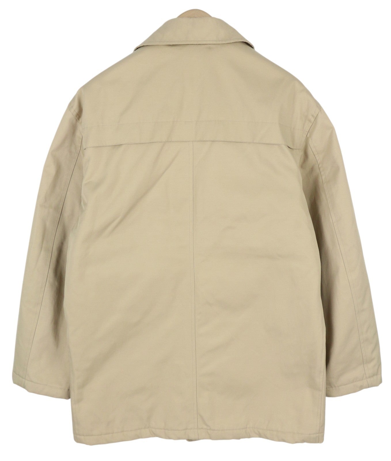 YVES SAINT LAURENT Men Jacket Coat 48 Beige Full Zip Spread Collar Vintage Lined