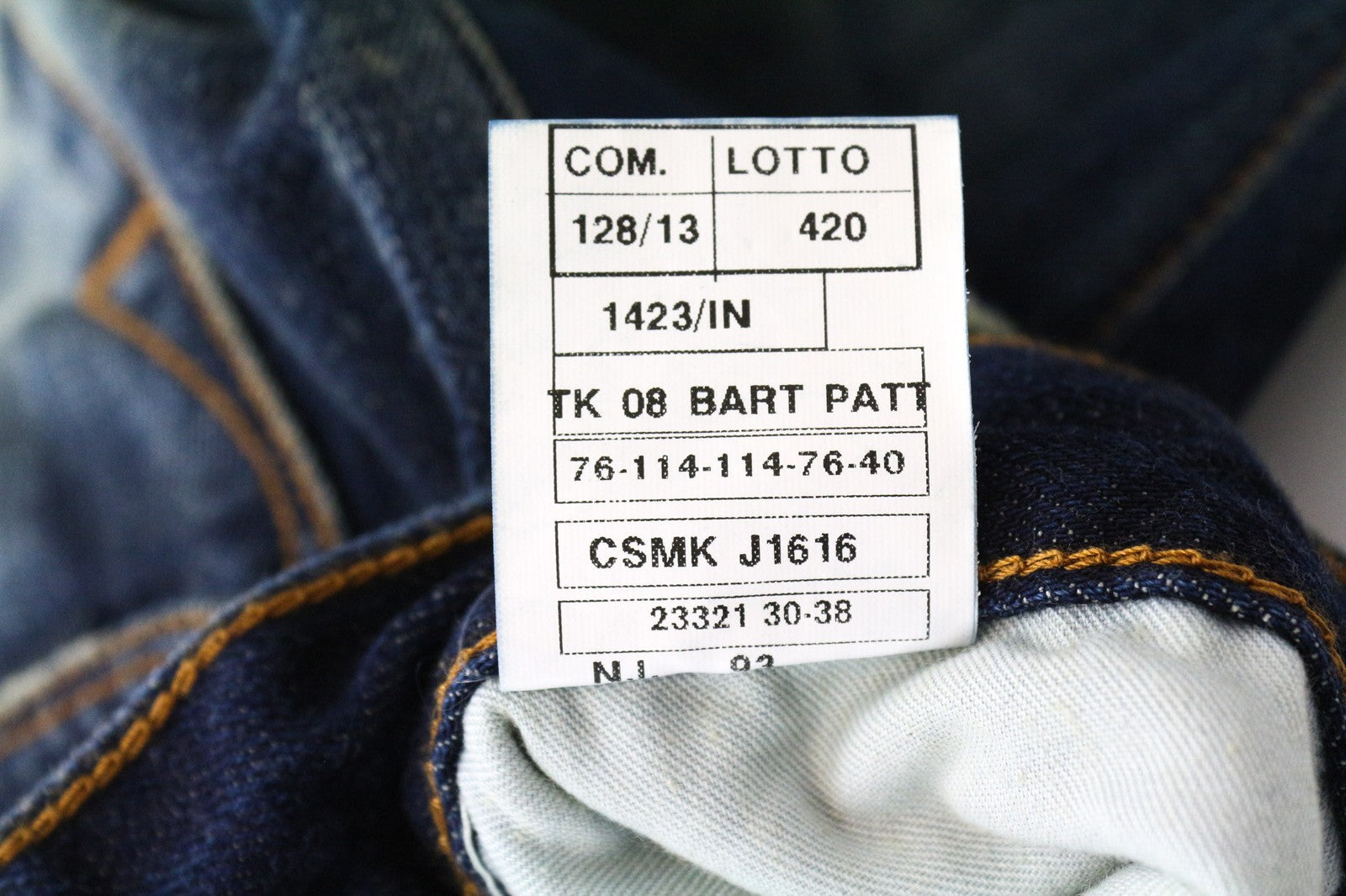 TAKESHY KUROSAWA TK08 Bart Patt Men's Jeans W32 Blue Distressed Skinny Fit