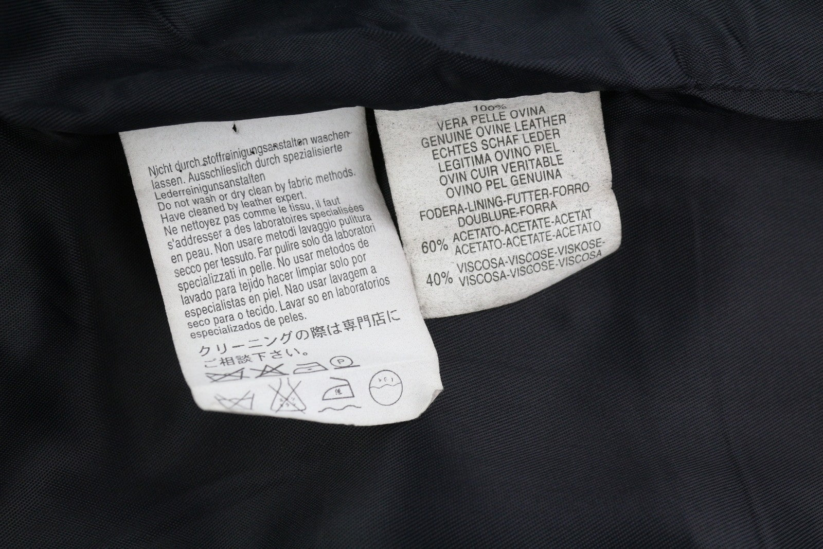 MARINA RINALDI Women Jacket ~M Vintage Black Real Leather Remove Lining Mid Coat