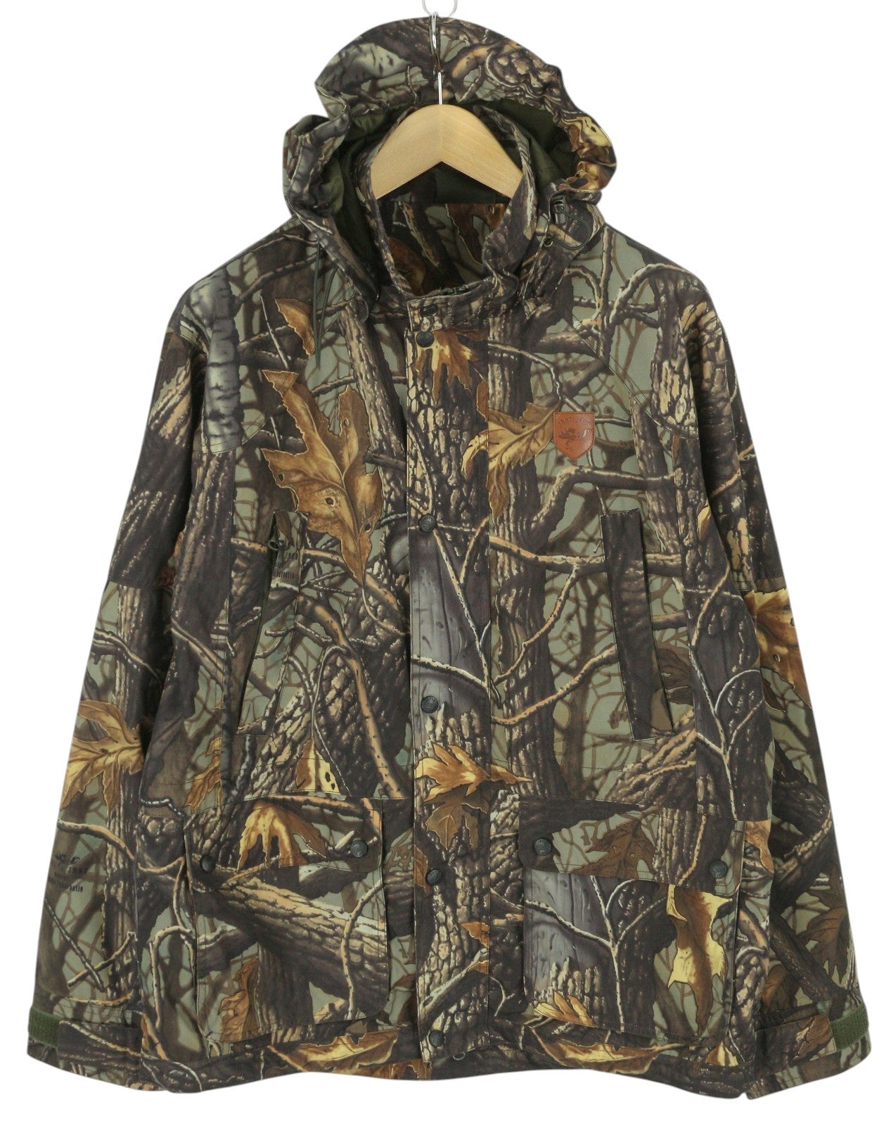 JAHTI JAKT Men Jacket M Patterned Hooded Hunting Drawstring Waist Lightweight