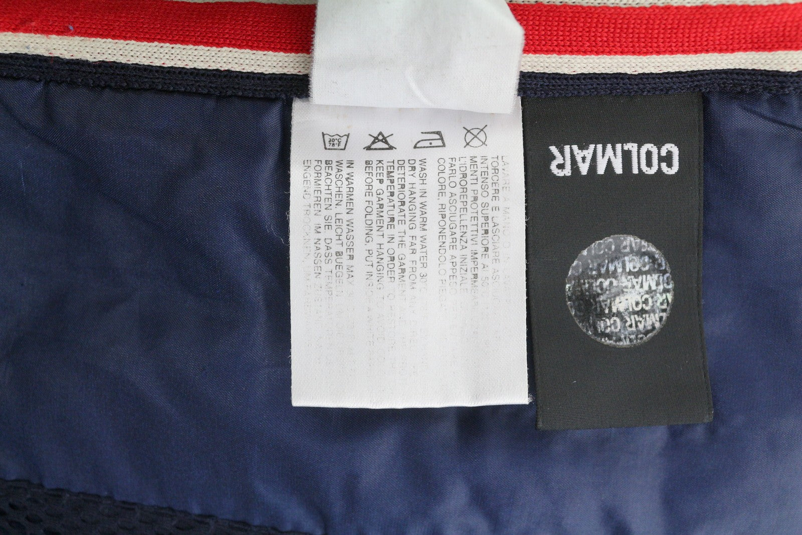 COLMAR Women Jacket 44 Red Vintage Hidden Hood Full Zip Pockets Lightweight