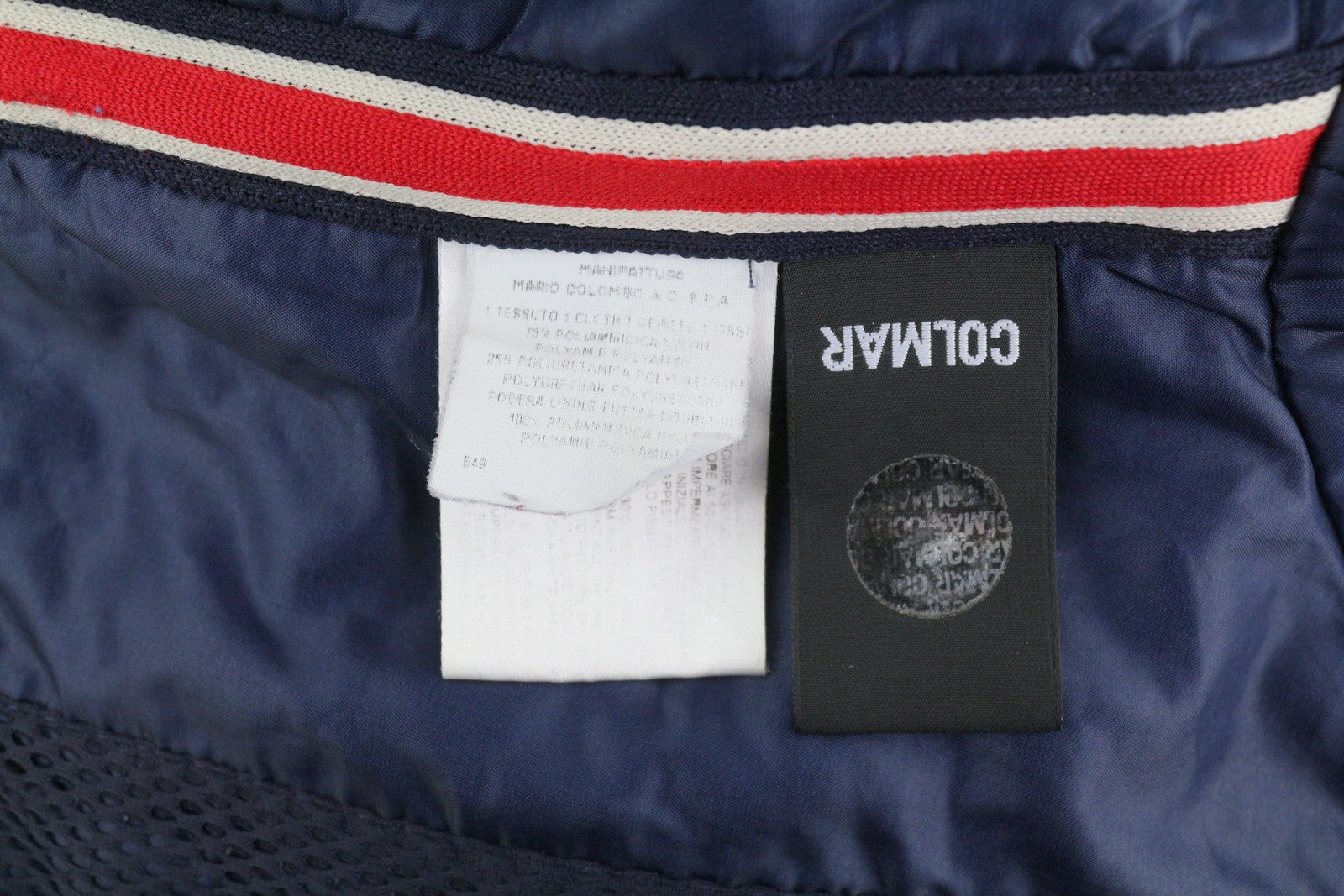 COLMAR Women Jacket 44 Red Vintage Hidden Hood Full Zip Pockets Lightweight