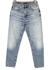 NUDIE JEANS Breezy Britt Women Jeans W29/L32 Used Original Slim Fit Washed Blue