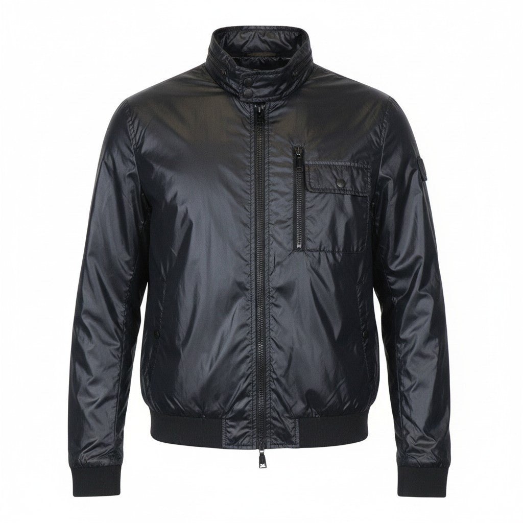 Schwarze Nylonjacke