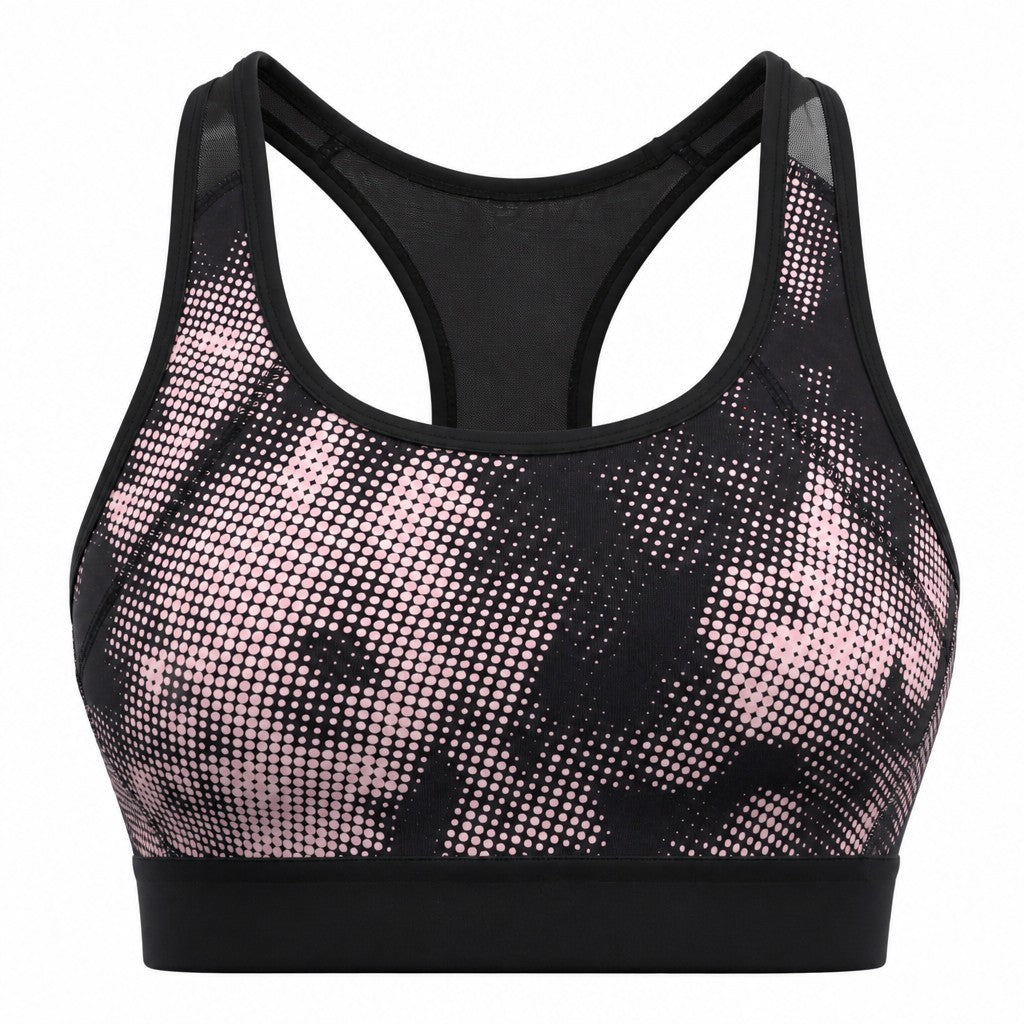 Schwarzer Sport-BH aus Polyester