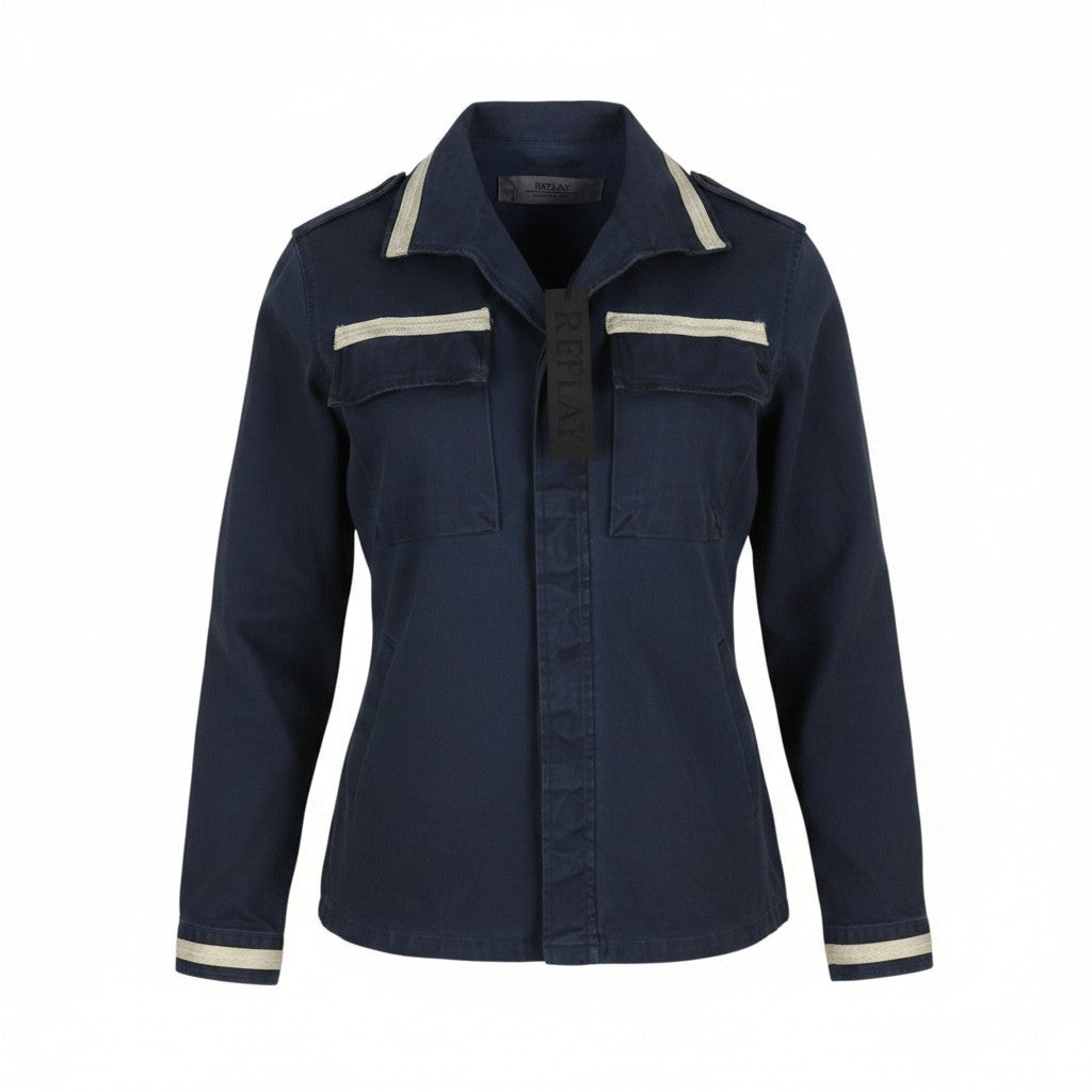Blaue Baumwolljacke