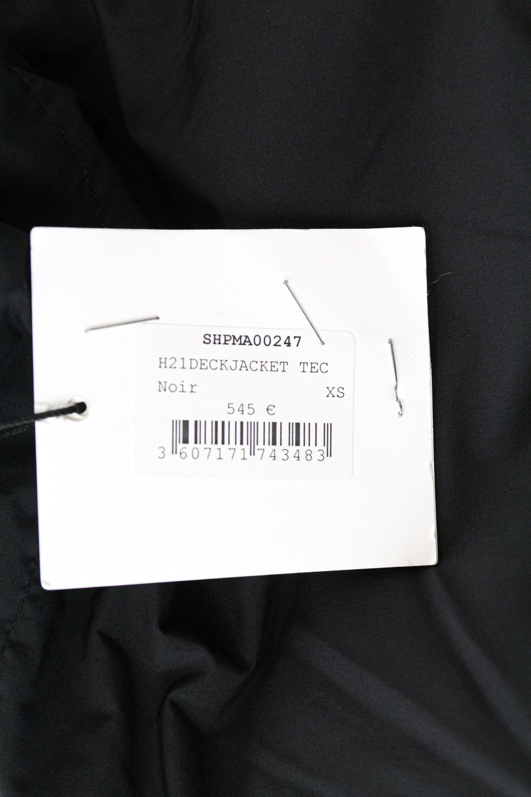 SANDRO Men's Jacket XS Black Tech Parka Hooded Drawstring Stretch Outerwear