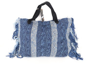 SCOTCH & SODA Women's Bag One Size Light Blue Woven Knit Logo Lined Tassels
