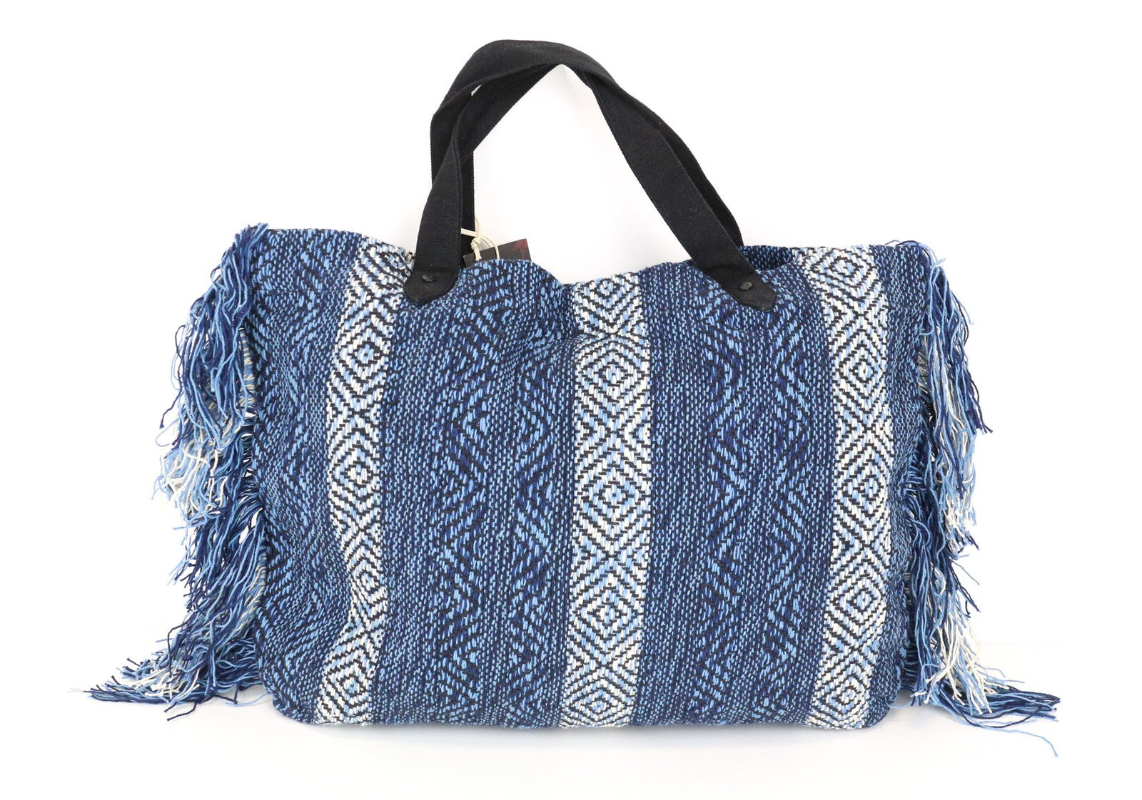 SCOTCH & SODA Women's Bag One Size Light Blue Pattern Logo Lined Tassel Woven