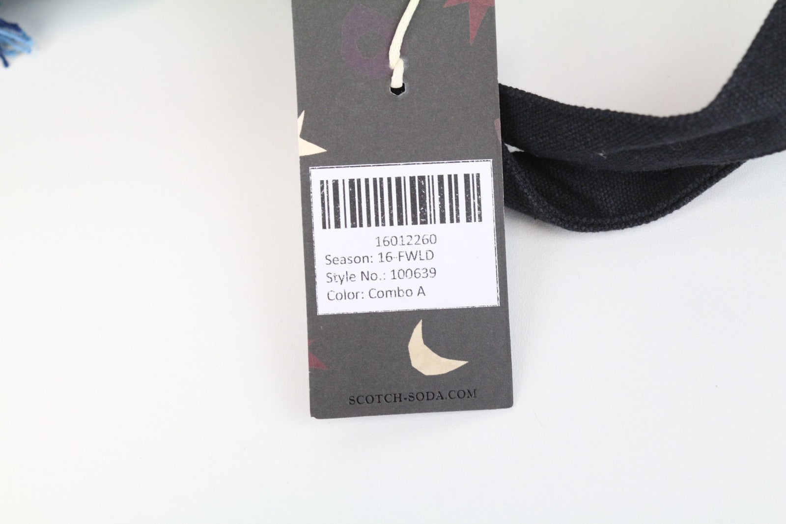 SCOTCH & SODA Women's Bag One Size Light Blue Pattern Logo Lined Tassel Woven