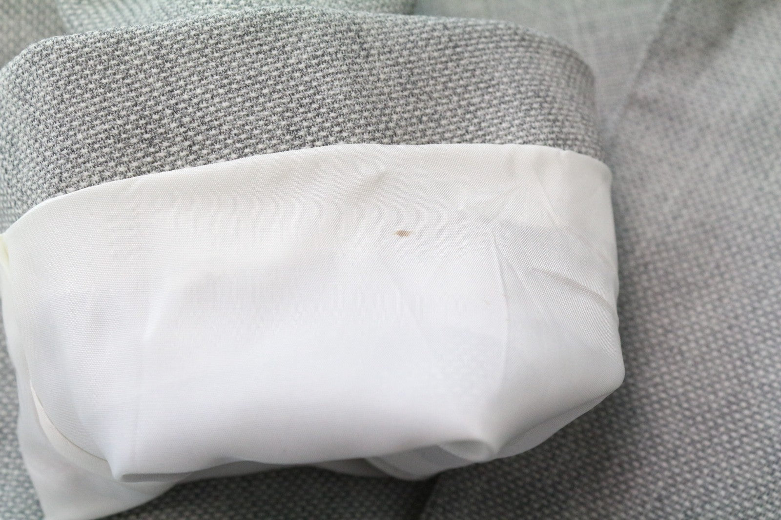 SUITSUPPLY Havana Jetted Men's Suit UK44R Grey Melange Pure Wool Slim 2-Piece