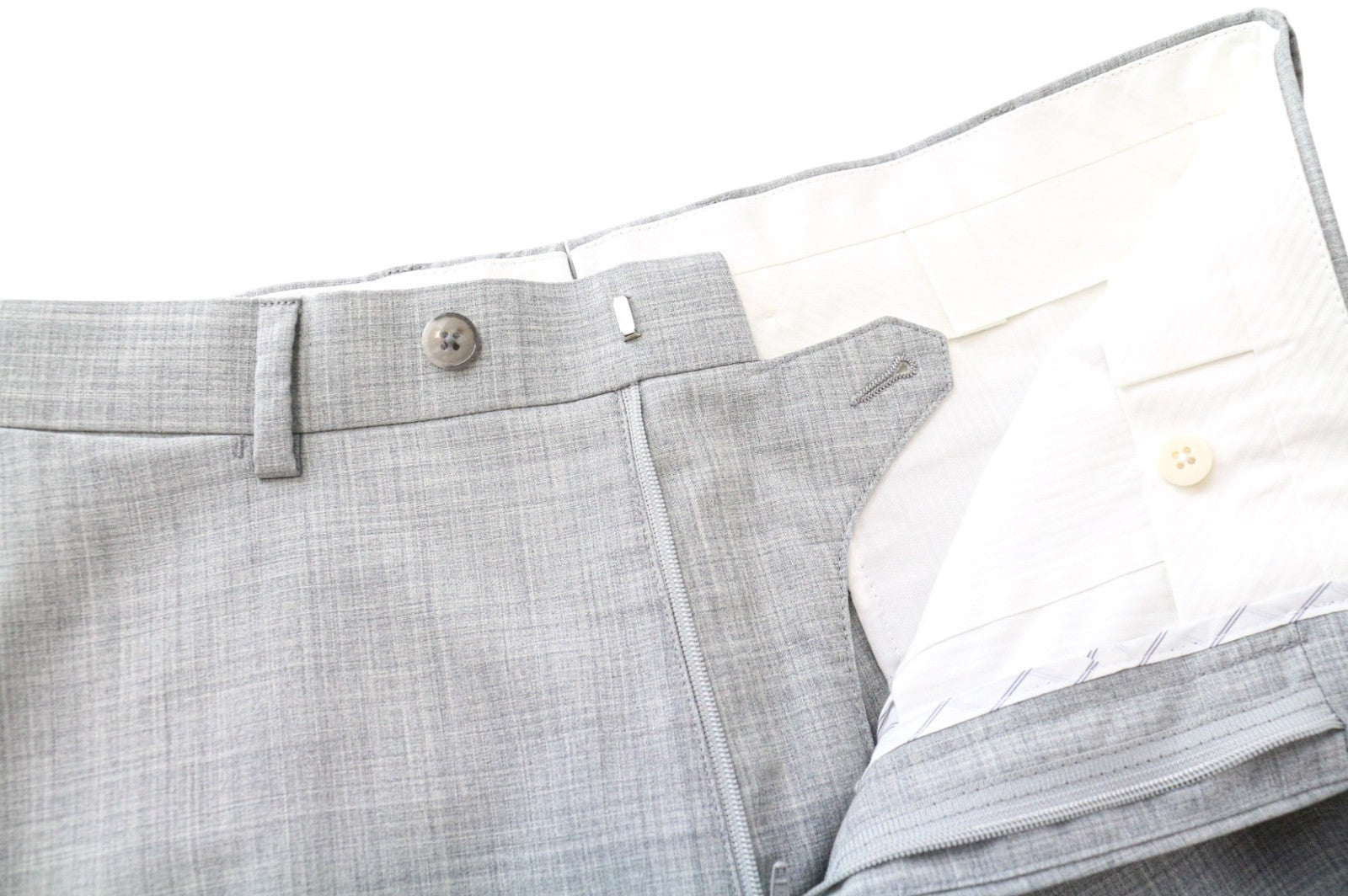 SUITSUPPLY Havana Patch Men's Suit UK38R Grey Melange Wool Slim 2Pc S120s