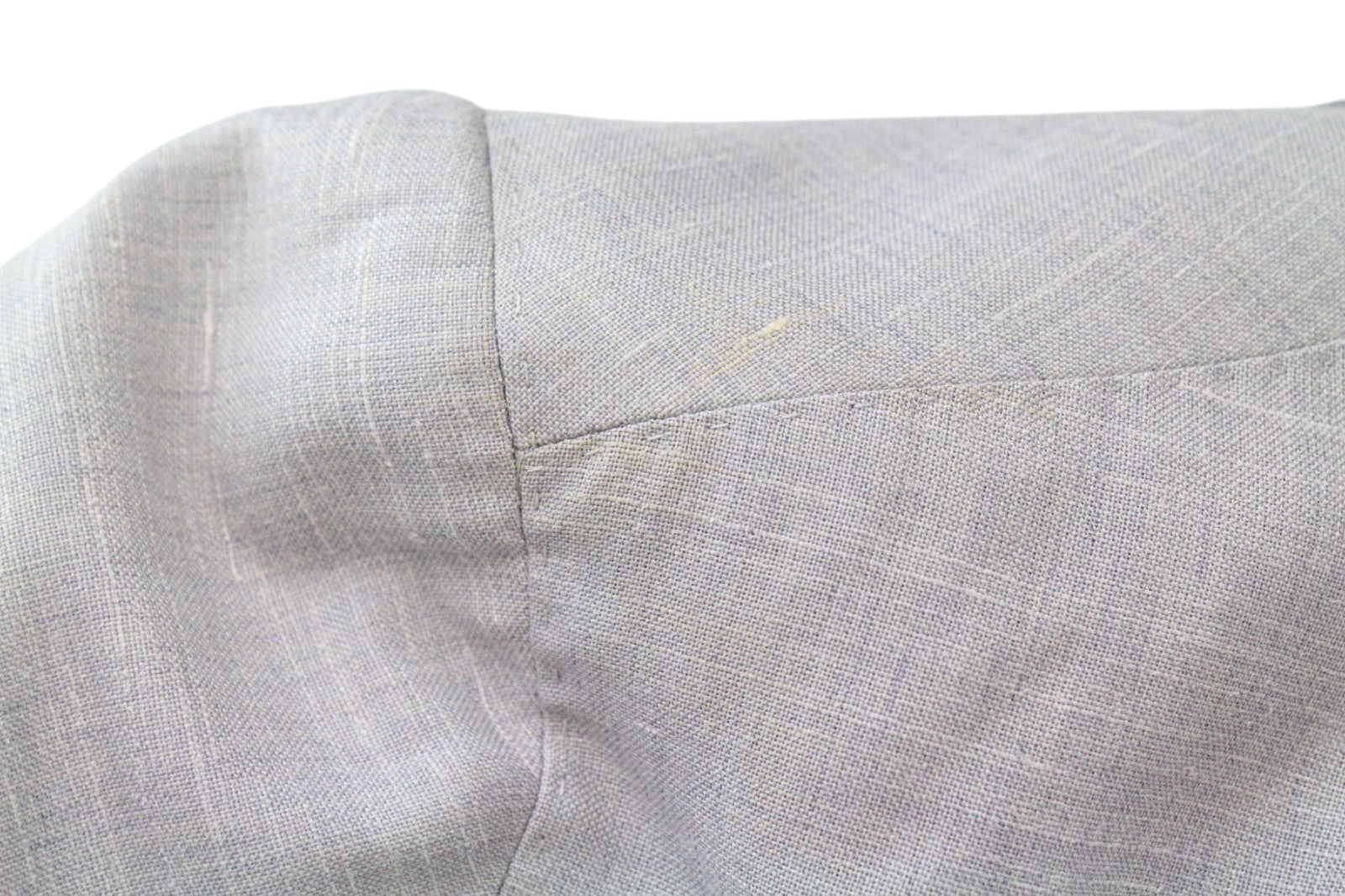 SUITSUPPLY Havana Jetted Men's Suit UK46R Grey Melange Wool Slim 2Pc Silk Linen