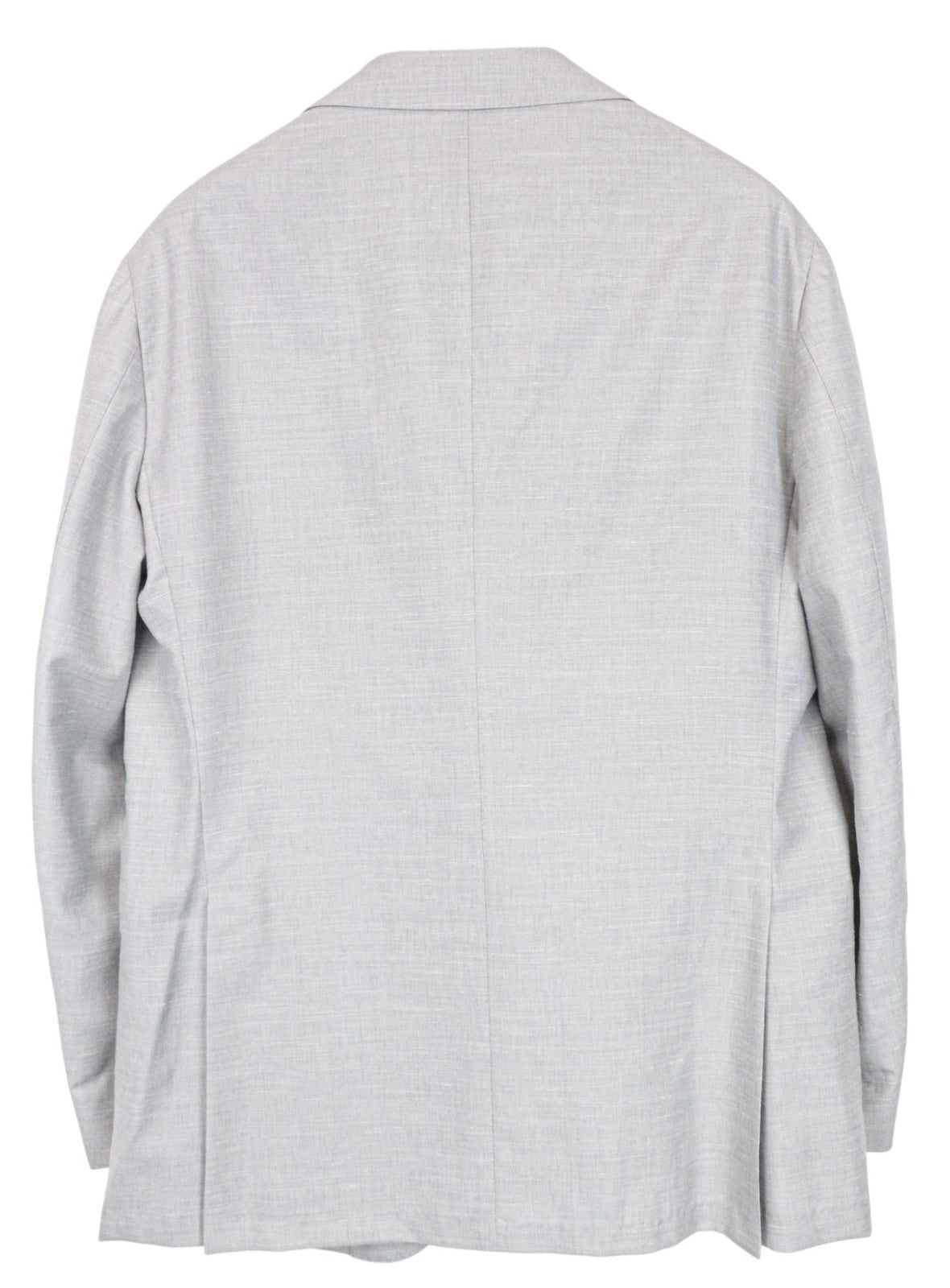 SUITSUPPLY Havana Jetted Men's Suit UK46R Grey Melange Wool Slim 2Pc Silk Linen