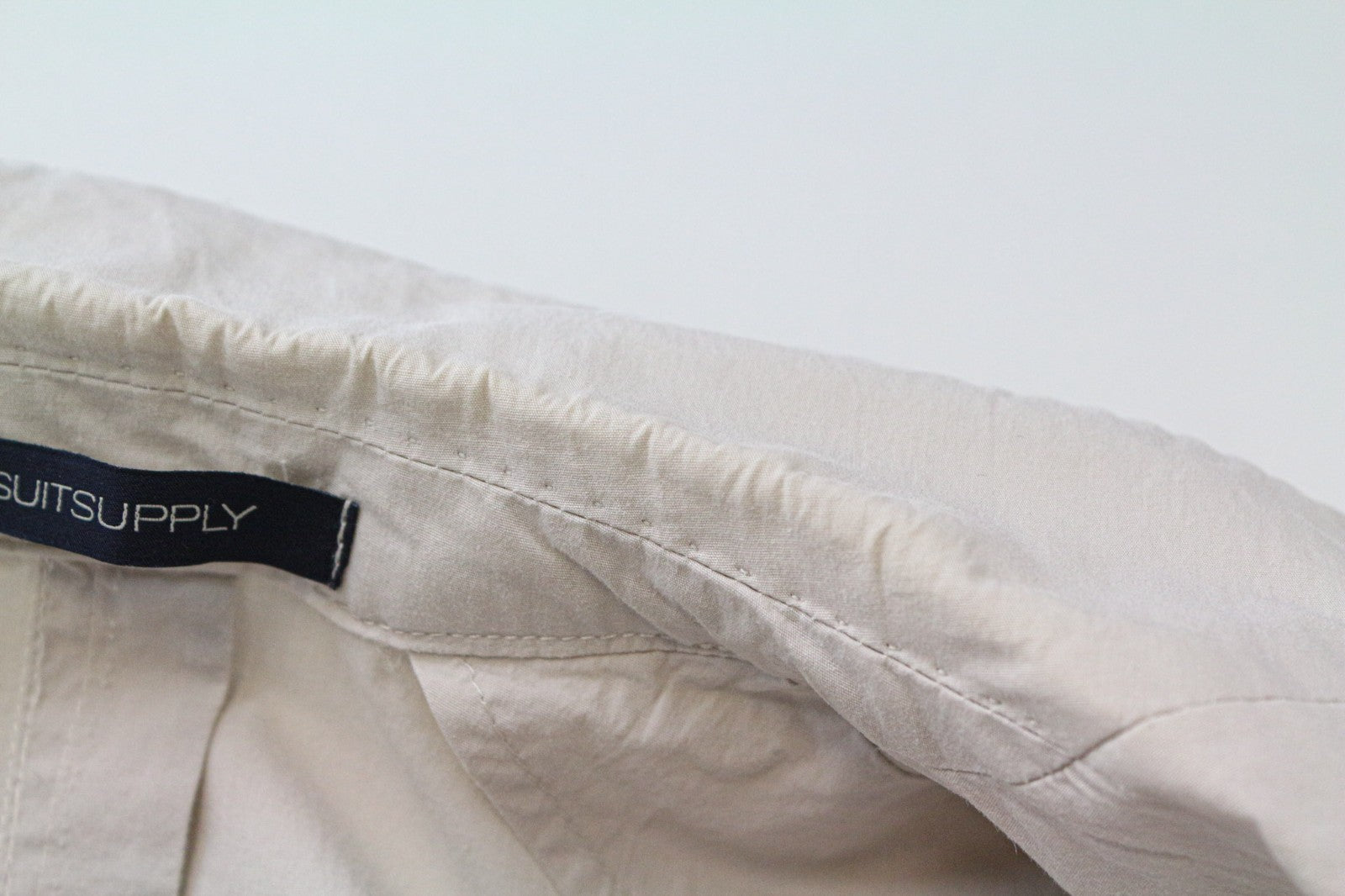 SUITSUPPLY Lazio Patch Men's Suit UK36R Beige Cotton Slim Fit 2Pc