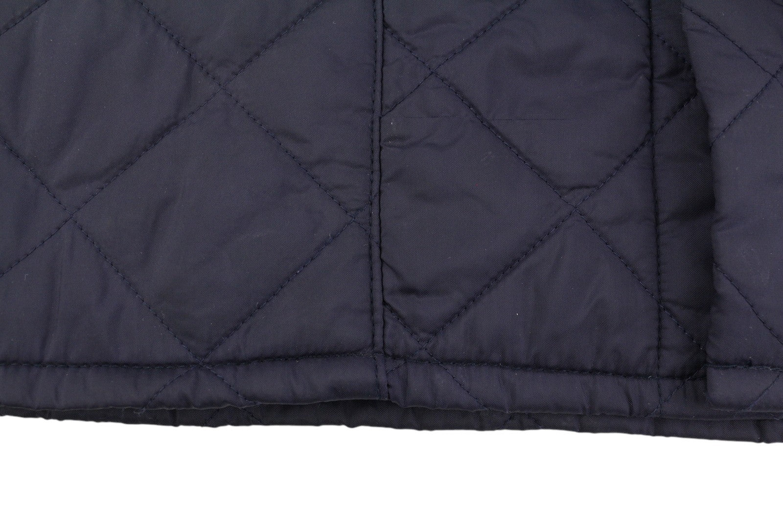 BARBOUR Liddesdale Men Jacket S Dark Blue Snap Buttons Quilted Corduroy Neck