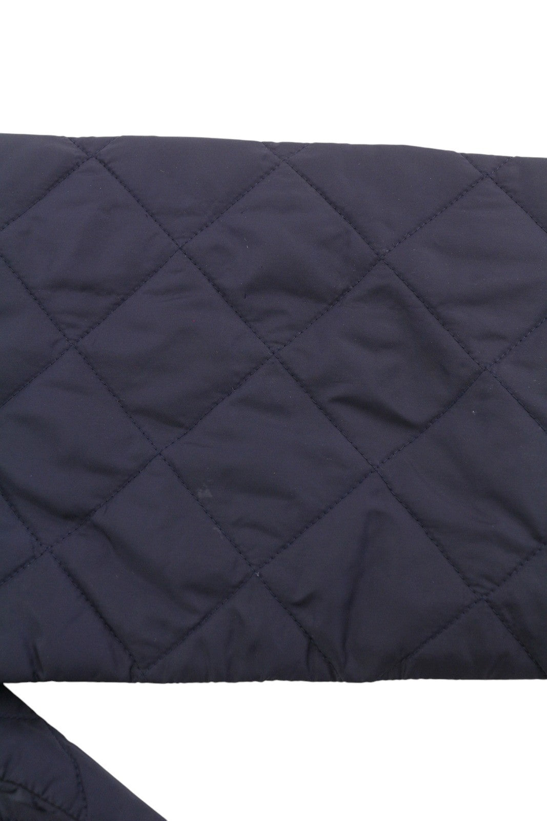 BARBOUR Liddesdale Men Jacket S Dark Blue Snap Buttons Quilted Corduroy Neck