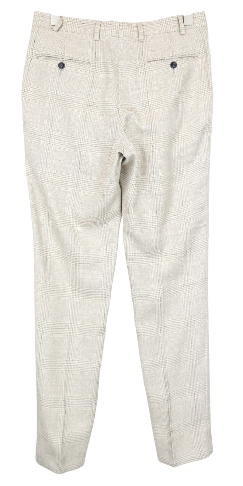 SUITSUPPLY Havana Men's Suit UK36R Beige Check Slim 2Pc Wool Silk Linen Blend