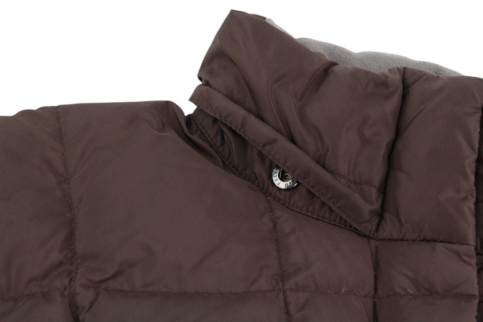 THE NORTH FACE Women Jacket S Brown 600 Down Filled Quilted High Neck Mid-Length