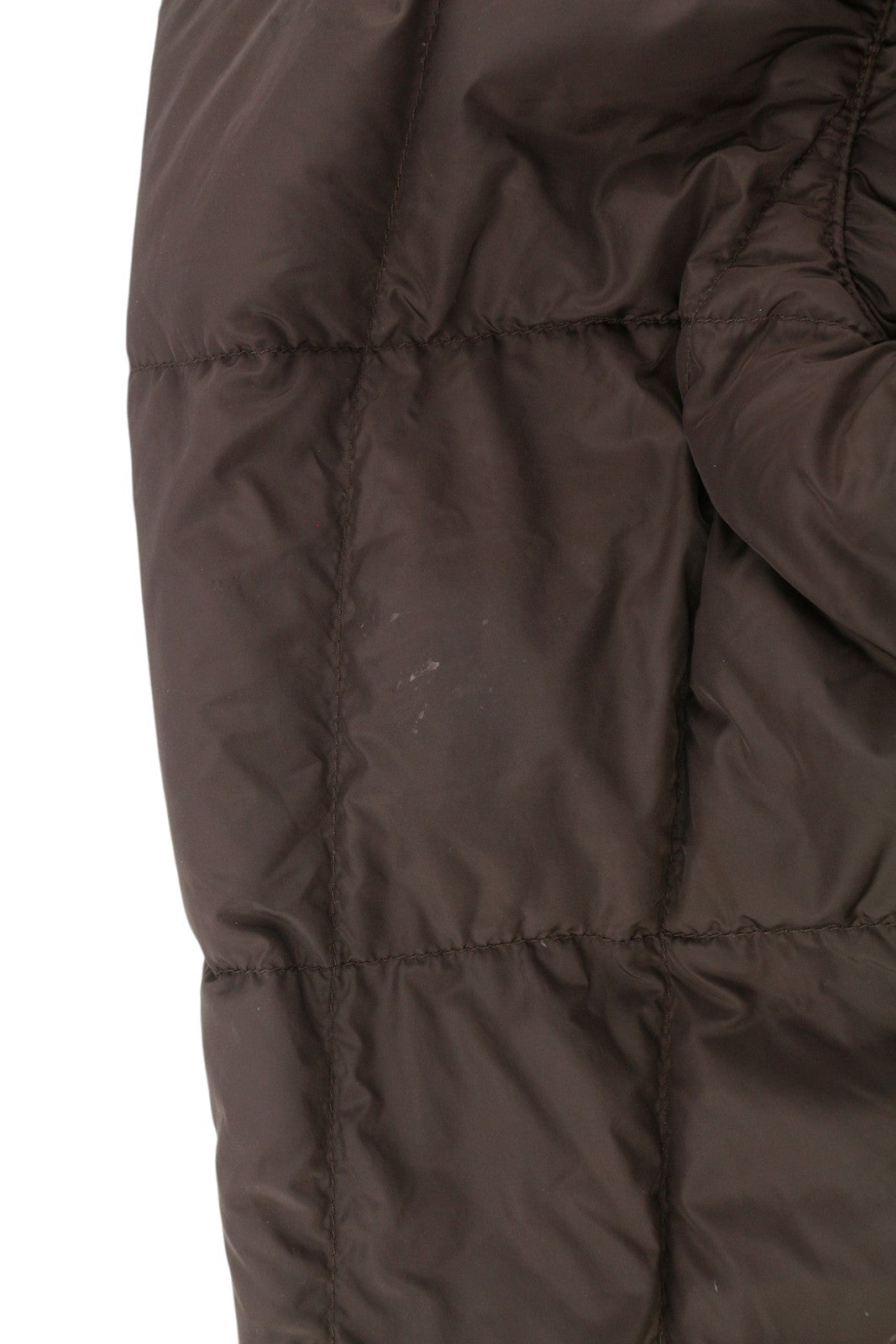 THE NORTH FACE Women Jacket S Brown 600 Down Filled Quilted High Neck Mid-Length