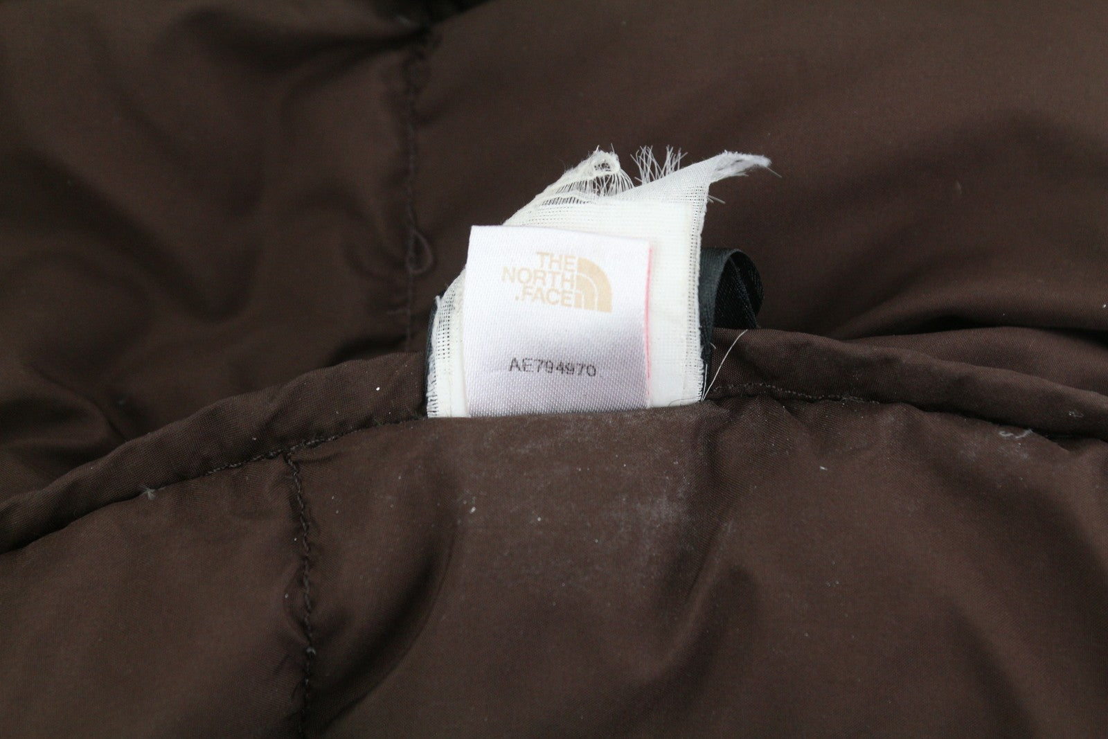 THE NORTH FACE Women Jacket S Brown 600 Down Filled Quilted High Neck Mid-Length